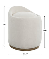 Benches, Ottomans & Stools Swirl Swivel Sheepskin Ottoman