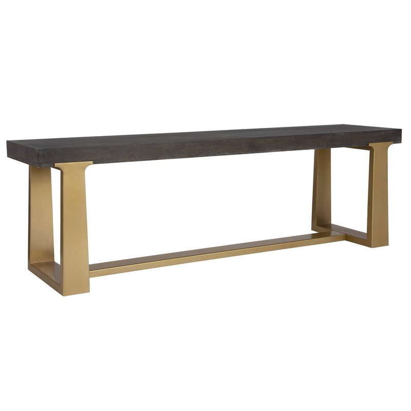 Benches, Ottomans & Stools Voyage Brass And Wood Bench 