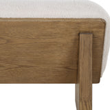 Benches, Ottomans & Stools Wedged Ivory Fabric Bench