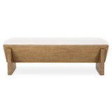 Benches, Ottomans & Stools Wedged Ivory Fabric Bench