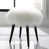 Benches, Ottomans & Stools Wooly Sheepskin Accent Stool