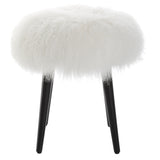 Benches, Ottomans & Stools Wooly Sheepskin Accent Stool