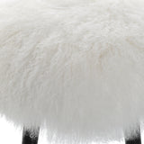 Benches, Ottomans & Stools Wooly Sheepskin Accent Stool