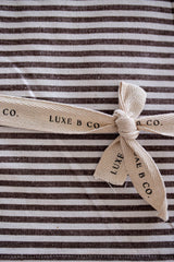 Brown & White Stripes Ruffle Kitchen Dish Towel