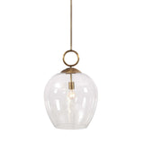 Calix 1 Light Pendant // Brushed Brass