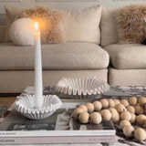 Ruffle decor candle holder