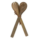 Carved Serving Utensils // Set of 2