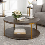 Coffee Table Palisade Round Wood Coffee Table