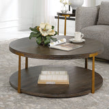 Coffee Table Palisade Round Wood Coffee Table