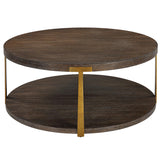 Coffee Table Palisade Round Wood Coffee Table