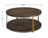 Coffee Table Palisade Round Wood Coffee Table