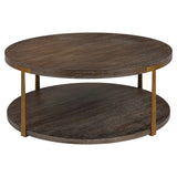 Coffee Table Palisade Round Wood Coffee Table