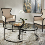 Coffee Table Rhea Black Nesting Coffee Tables S/2