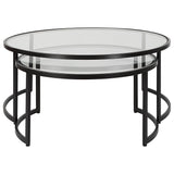 Coffee Table Rhea Black Nesting Coffee Tables S/2