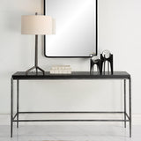 Console & Sofa Tables Crescendo Black Concrete Console Table