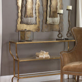 Console & Sofa Tables Deline Gold Console Table