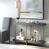 Console & Sofa Tables Taja Modern Brass / Wood Console Table