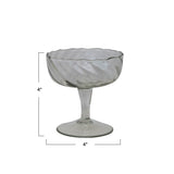 Barware 6 oz. Hand-Blown Twisted Stemmed Coupe Glass