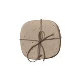 Barware Pocked Aluminum Coasters, Gold Finish, Set of 4 Tied with Jute