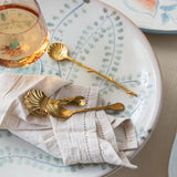 Serveware Stainless Steel Shell Shaped Spoon, Gold Finish