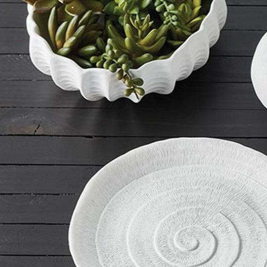 Servingware Ribbed Conch Bowl