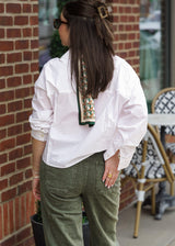 Lifestyle Logan Cropped Folded Cuff Blouse
