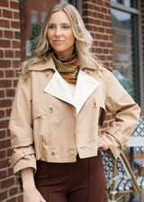 Lifestyle Daniela Balloon Cropped Trench Coat