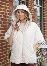 Lifestyle Carrie Quilted Short Sleeve Poncho