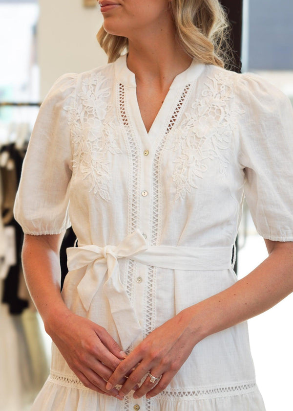 Irina Lace 100% Linen Dress