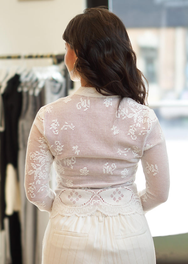Lifestyle Bliss Crochet Lace Cardigan