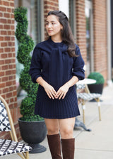 Lifestyle Beau Knit Midi Skirt // Navy