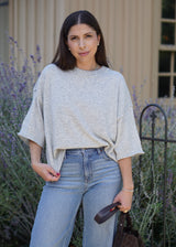Vince Rolled Knit Sweater // Gray