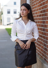 Cooper Canal Pleat Shirt // Ivory