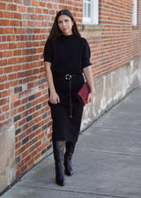Anica Knit Midi Dress with Belt