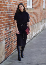 Lifestyle Anica Knit Midi Dress with Belt