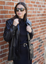 Maud Vegan Leather Jacket // Black