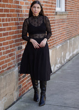 Zera Pleated Skirt // Black