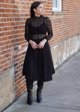 Zera Pleated Skirt // Black