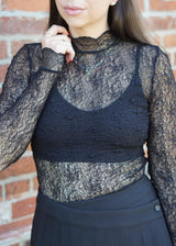 Lifestyle Calais Lace Top // Black