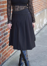 Zera Pleated Skirt // Black