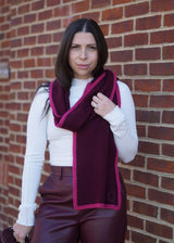 Nue 10/20 shoot: Mimi Textured Long Sleeve Top + Tessa Contrast Edge Scarf