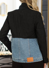 Lifestyle Blaise Mixed Media Denim Blazer