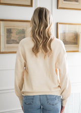 Lifestyle Colette Notch Neckline Sweater // Moonstone