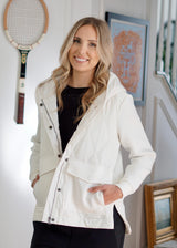 Lifestyle Avril Quilted Knit Jacket // Ecru