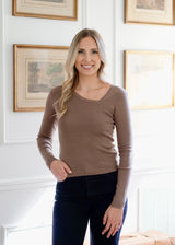 Lifestyle Brynn Asymmetrical Knit Top
