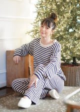 Cosie Navy Stripe Knit Set