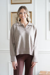 Lifestyle Delilah Collared Knit Sweater