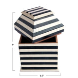 Decorative Storage Black & White Stripe Decorative Box