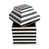 Decorative Storage Black & White Stripe Decorative Box