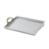 Decorative Trays Silver Aluminum Tray // Small